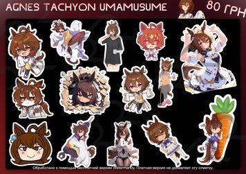 Набор стикеров Umamusume Agnes Tachyon 0014 фото